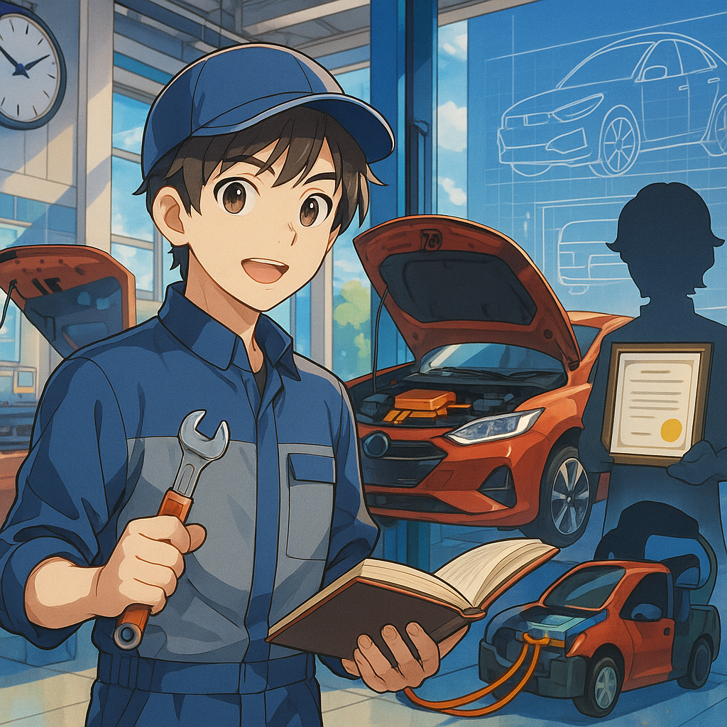 株式会社アクティブオートで3年で国家資格へ、次世代車整備力を磨く