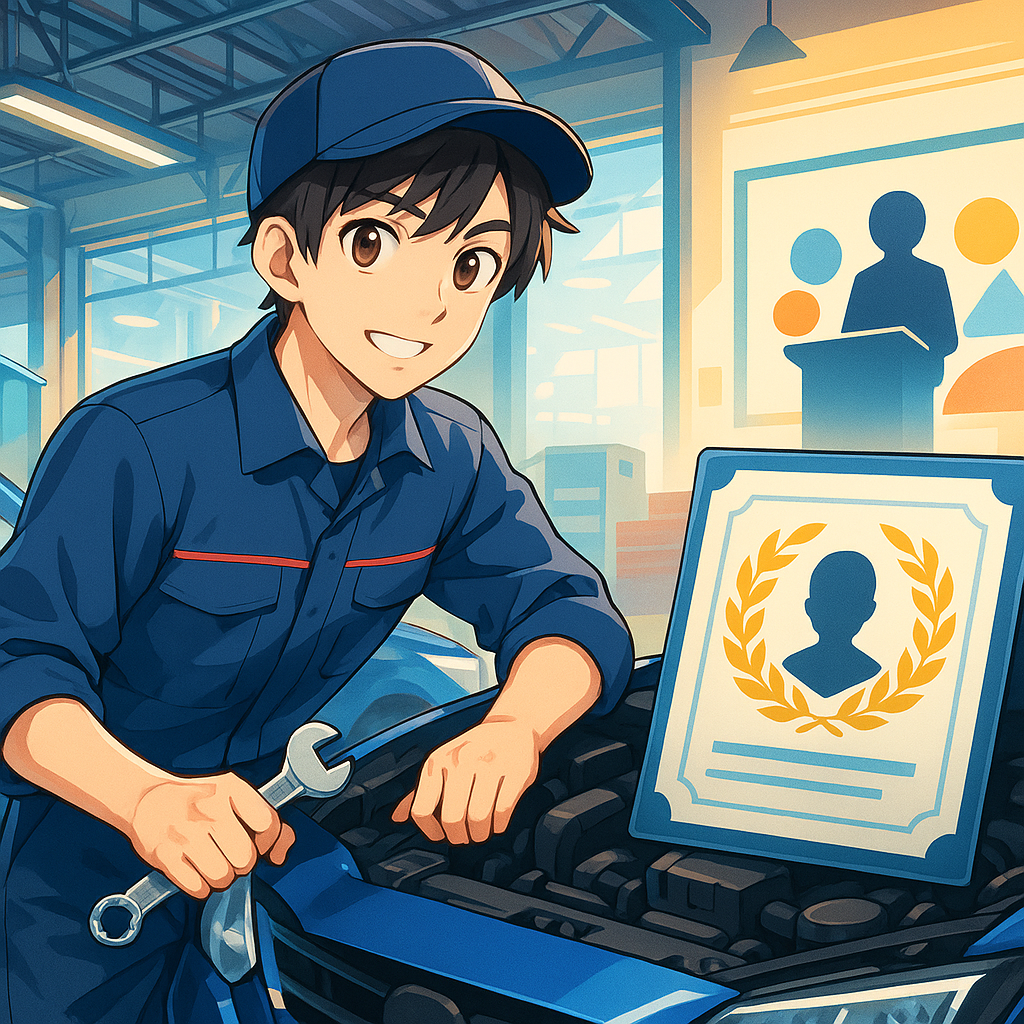 株式会社アクティブオートで3年、次世代整備の国家資格へ