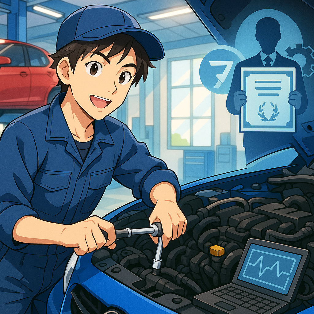 株式会社アクティブオートで3年、次世代整備と国家資格へ