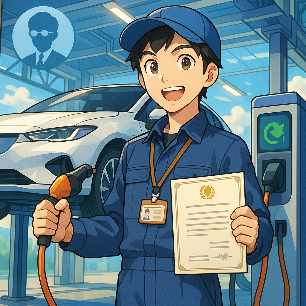 株式会社アクティブオートで3年、国家資格とEV整備力を身につける