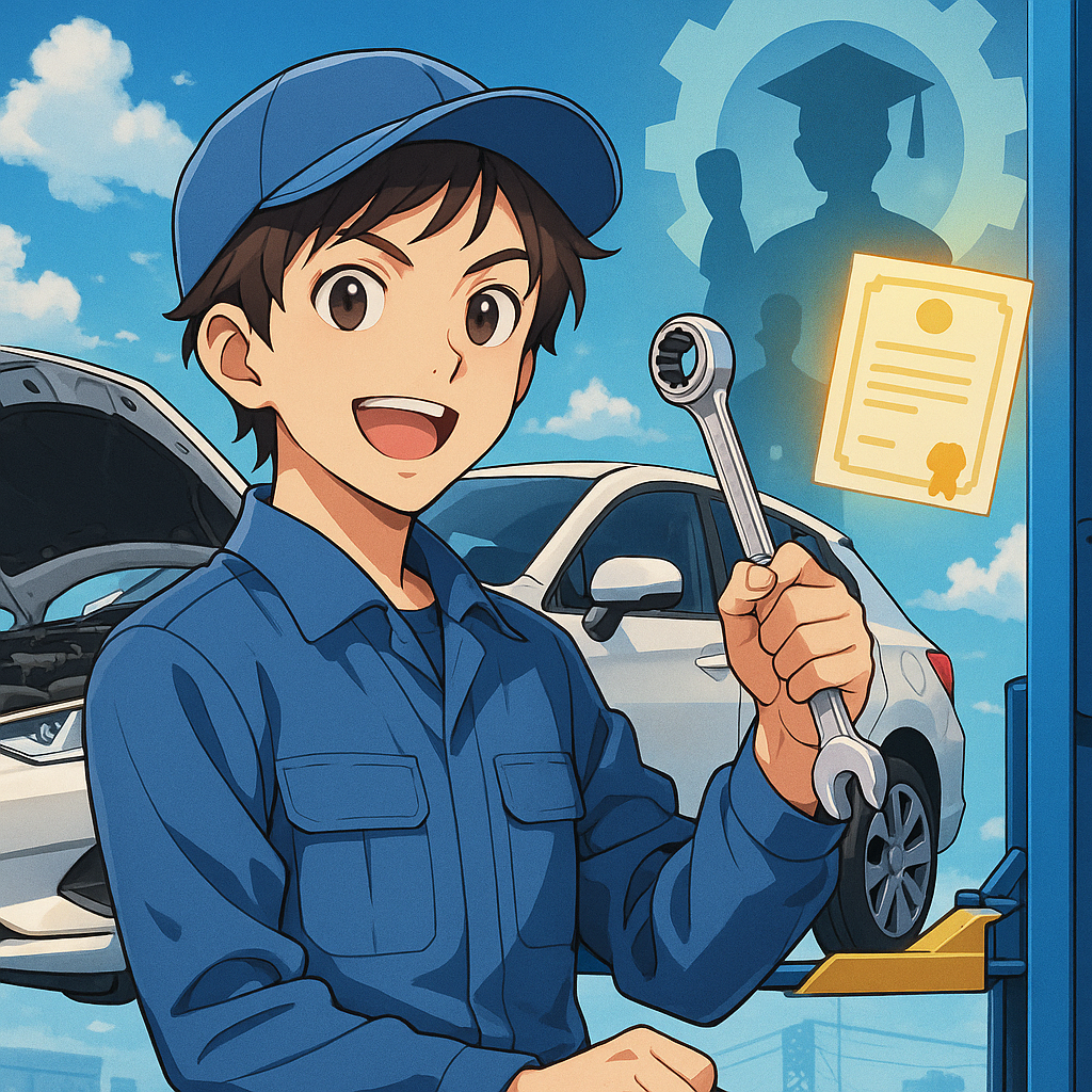 株式会社アクティブオートで3年、次世代整備と国家資格へ