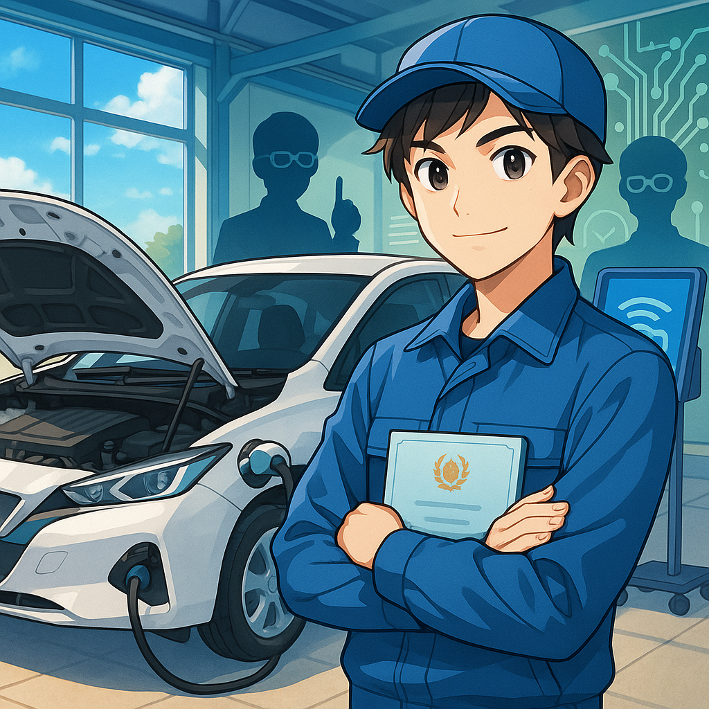 株式会社アクティブオートで3年、EV・ADAS対応力と国家資格取得