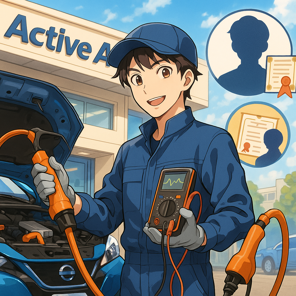 株式会社アクティブオートで3年、EV整備力と国家資格を実務で