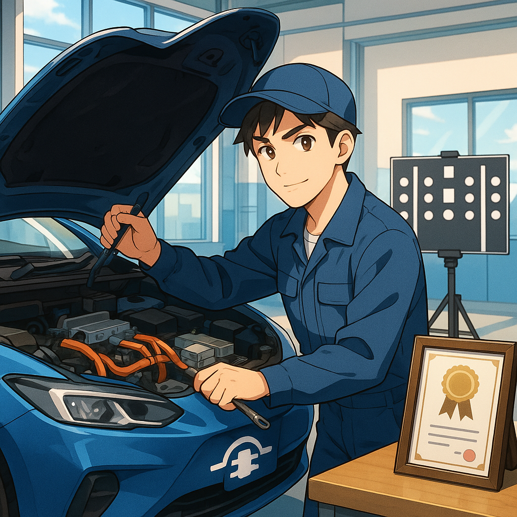 株式会社アクティブオートで3年、EV・ADAS対応力と国家資格へ